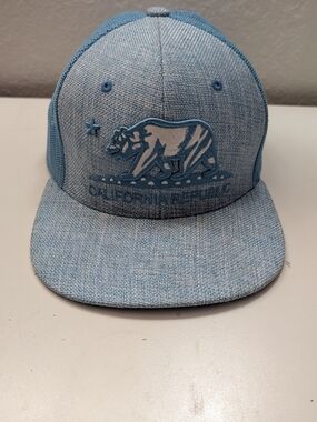 California Republic Light Blue Snapback Hat